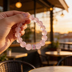 Pure Heart Rose Quartz Bracelet by JWPatronus – natural crystal bracelet for women