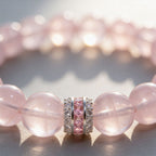 Pure Heart Rose Quartz Bracelet by JWPatronus – natural crystal bracelet for women