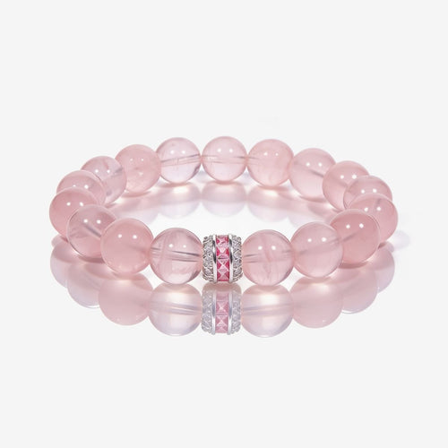 Pure Heart Rose Quartz Bracelet by JWPatronus – natural crystal bracelet for women