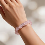 Pure Heart Rose Quartz Bracelet by JWPatronus – natural crystal bracelet for women