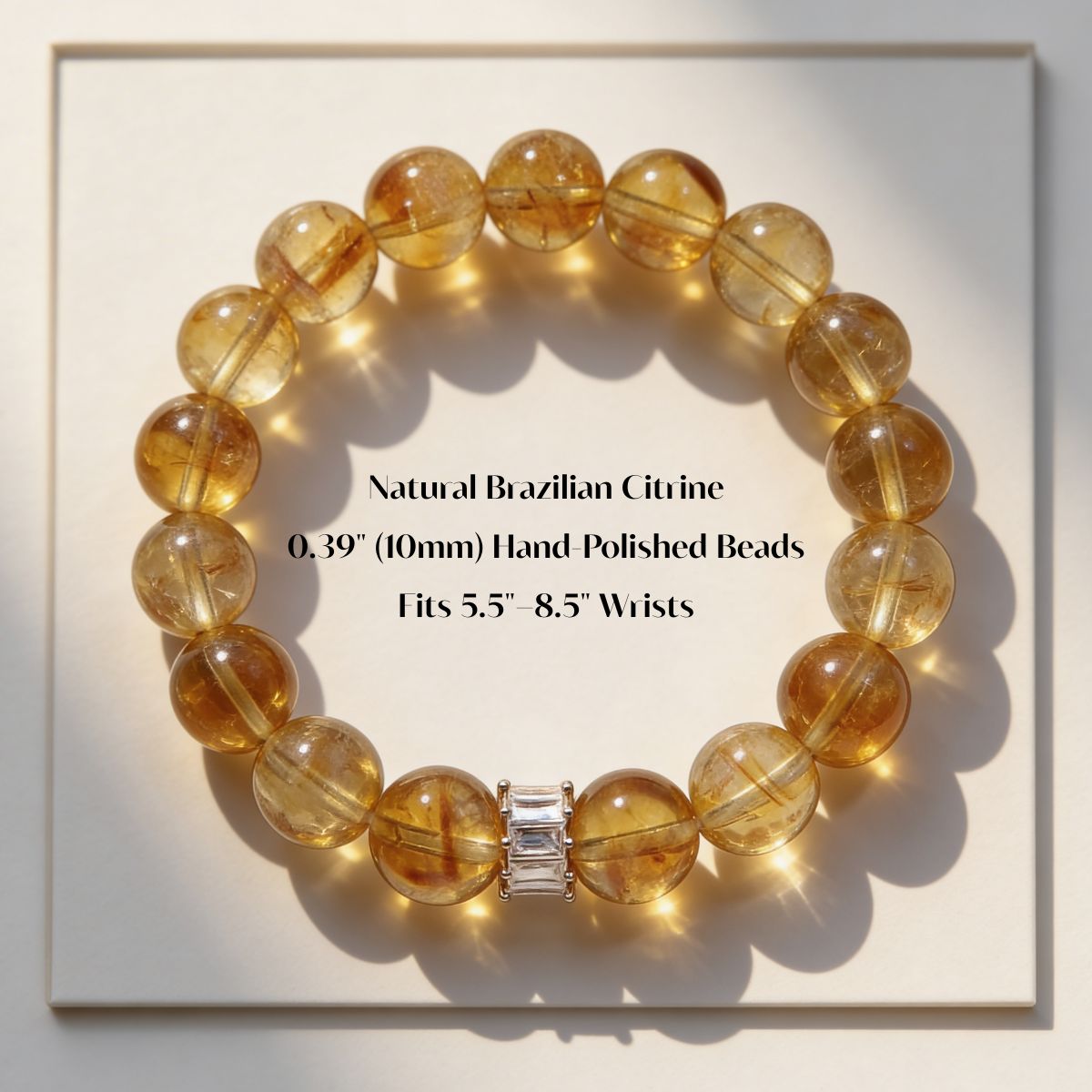 Radiant Citrine Bracelet by JWPatronus – natural crystal bracelet for women
