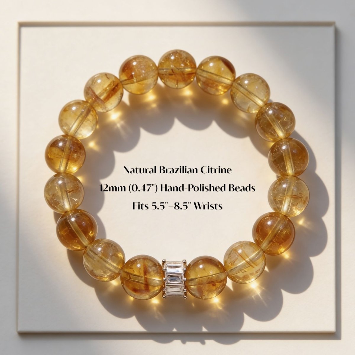 Radiant Citrine Bracelet by JWPatronus – natural crystal bracelet for women