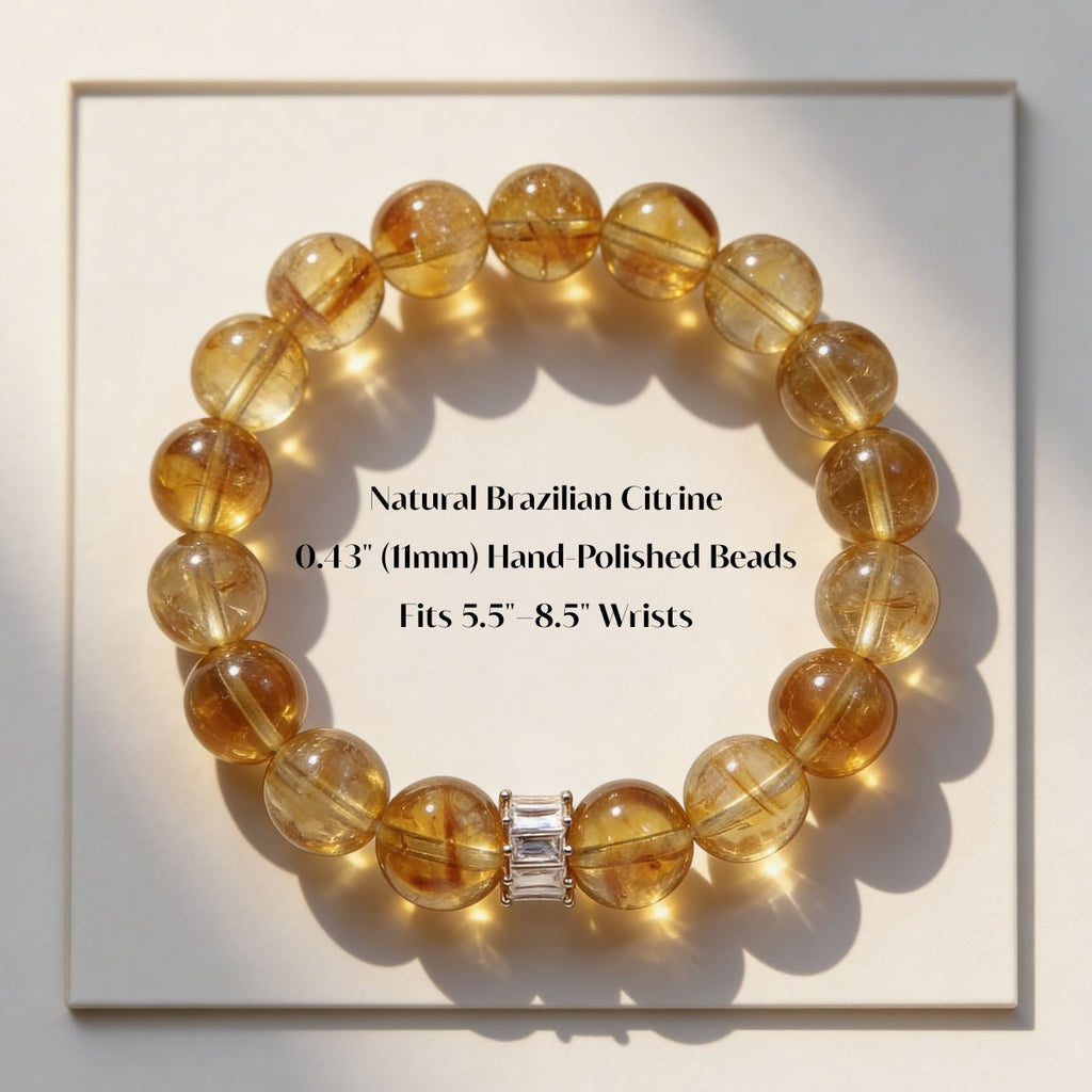 Radiant Citrine Bracelet by JWPatronus – natural crystal bracelet for women