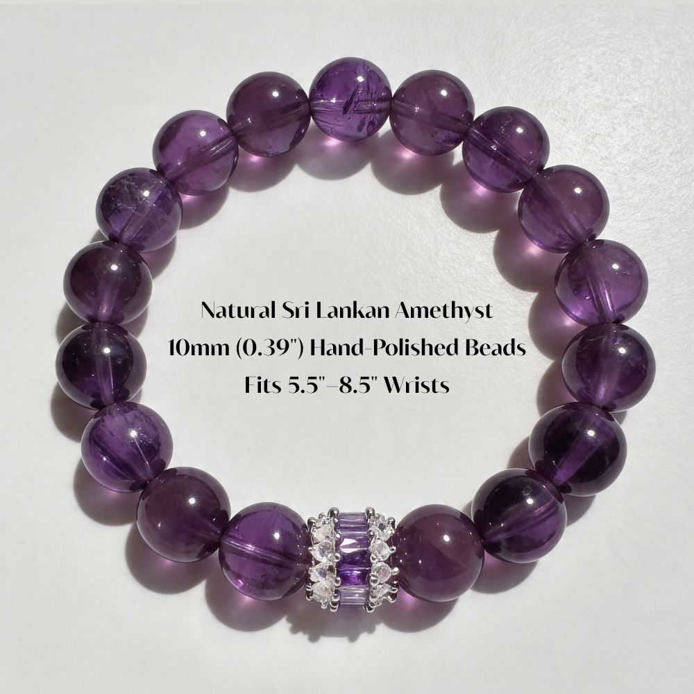 Royal Amethyst Elegance Bracelet by JWPatronus – natural crystal bracelet for women