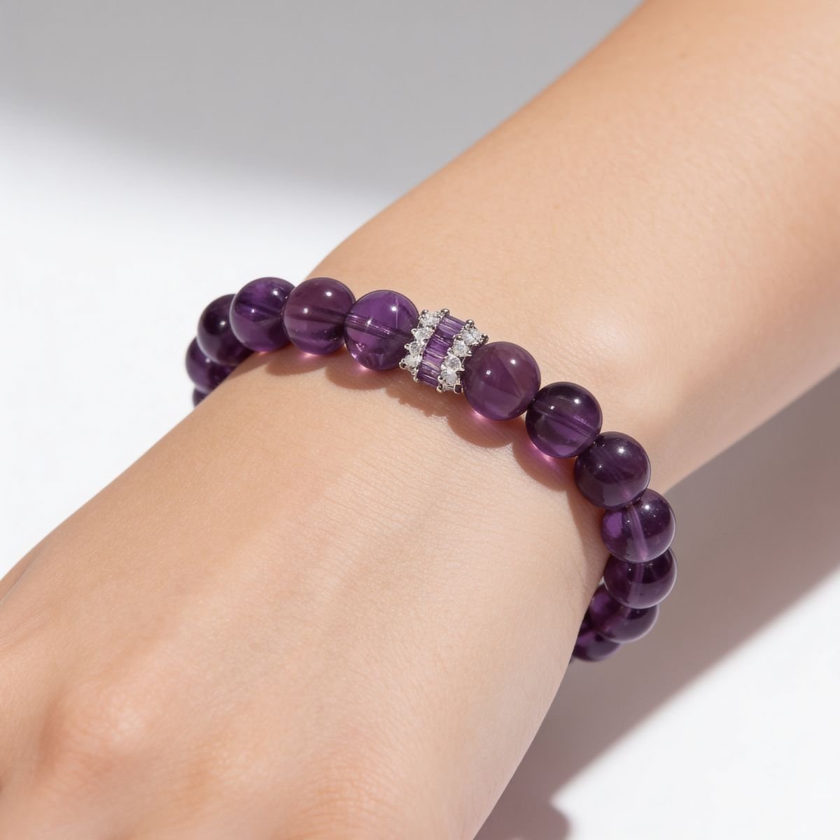 Royal Amethyst Elegance Bracelet by JWPatronus – natural crystal bracelet for women