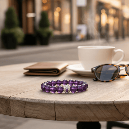 Aesthetic Amethyst Jewelry Shot - Daily Spiritual Routine