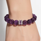 Royal Amethyst Elegance Bracelet by JWPatronus – natural crystal bracelet for women