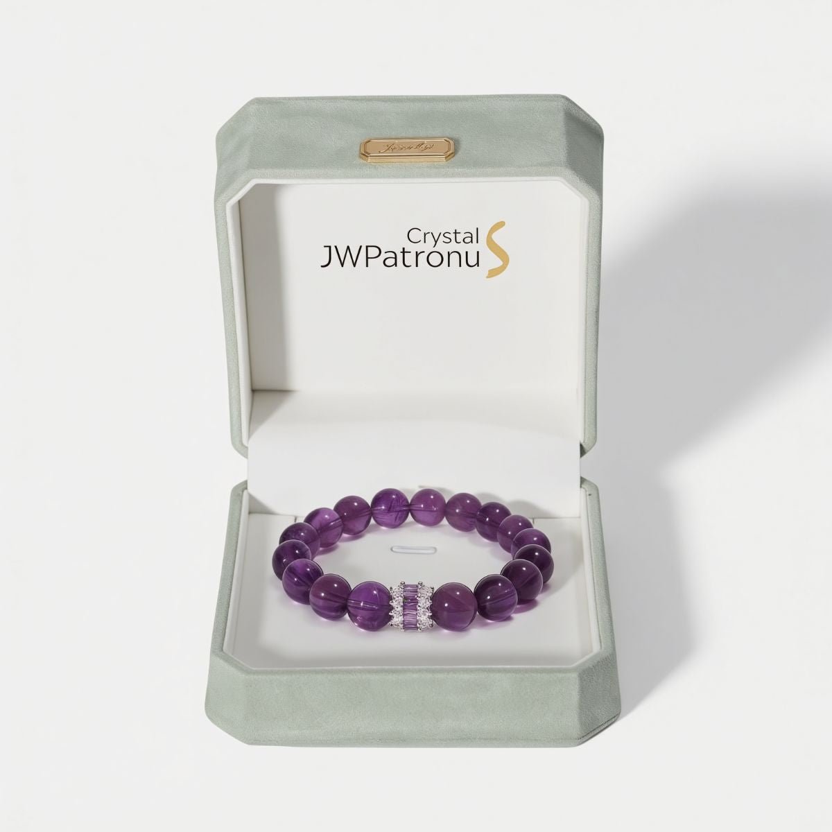 Royal Amethyst Elegance Bracelet by JWPatronus – natural crystal bracelet for women