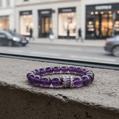 Natural Violet Gemstone Bracelet - Protection Talisman