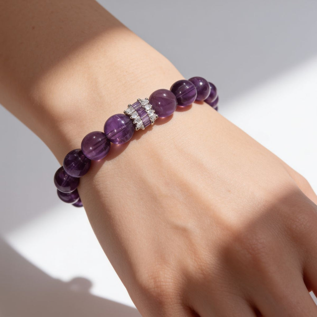 Royal Amethyst Elegance Bracelet by JWPatronus – natural crystal bracelet for women