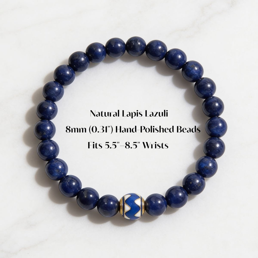 Royal Horizon Lapis Lazuli Bracelet by JWPatronus – natural crystal bracelet for women