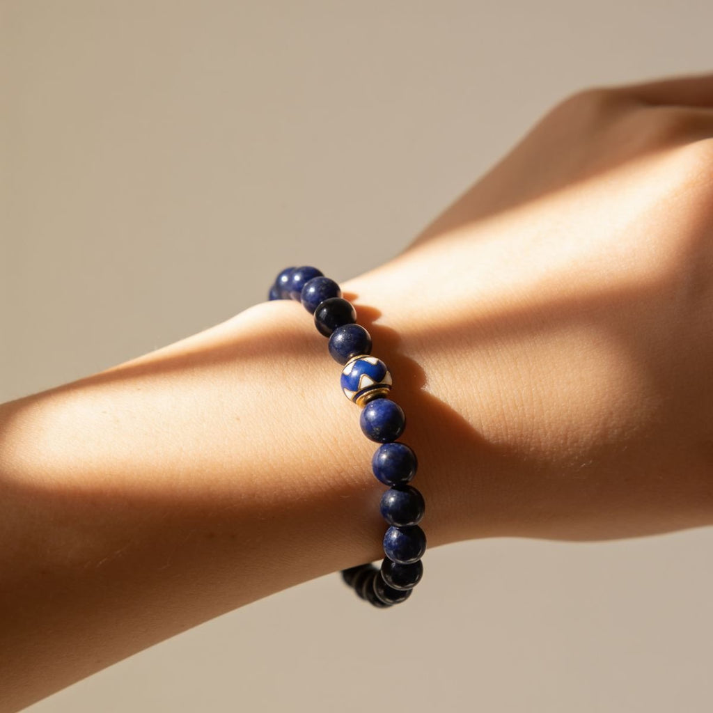 Royal Horizon Lapis Lazuli Bracelet by JWPatronus – natural crystal bracelet for women