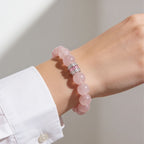 Royal Rose Quartz Serenity Bracelet by JWPatronus – natural crystal bracelet for women