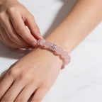 Royal Rose Quartz Serenity Bracelet by JWPatronus – natural crystal bracelet for women