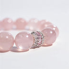 Royal Rose Quartz Serenity Bracelet by JWPatronus – natural crystal bracelet for women
