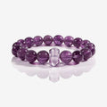 Serene Amethyst Pillar Beaded Bracelet by JWPatronus – natural crystal bracelet for women
