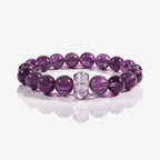 Serene Amethyst Pillar Beaded Bracelet by JWPatronus – natural crystal bracelet for women