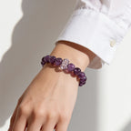 Serene Amethyst Pillar Beaded Bracelet by JWPatronus – natural crystal bracelet for women