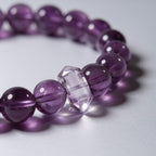 Serene Amethyst Pillar Beaded Bracelet by JWPatronus – natural crystal bracelet for women