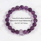 Serene Amethyst Pillar Beaded Bracelet by JWPatronus – natural crystal bracelet for women