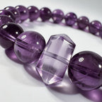 Serene Amethyst Pillar Beaded Bracelet by JWPatronus – natural crystal bracelet for women