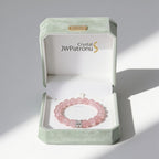 Serenity Blush Rose Quartz Bracelet by JWPatronus – natural crystal bracelet for women