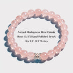 Serenity Blush Rose Quartz Bracelet by JWPatronus – natural crystal bracelet for women