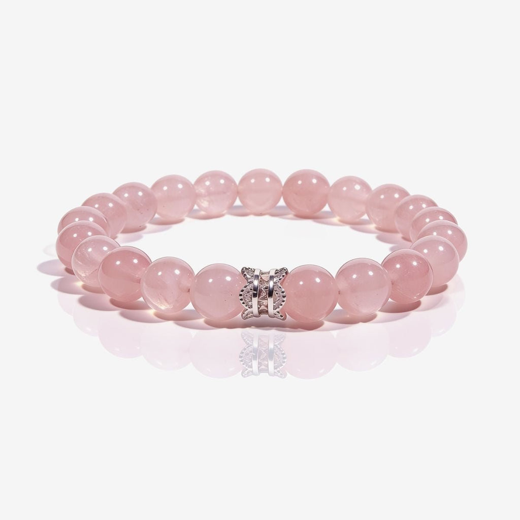 Serenity Blush Rose Quartz Bracelet by JWPatronus – natural crystal bracelet for women