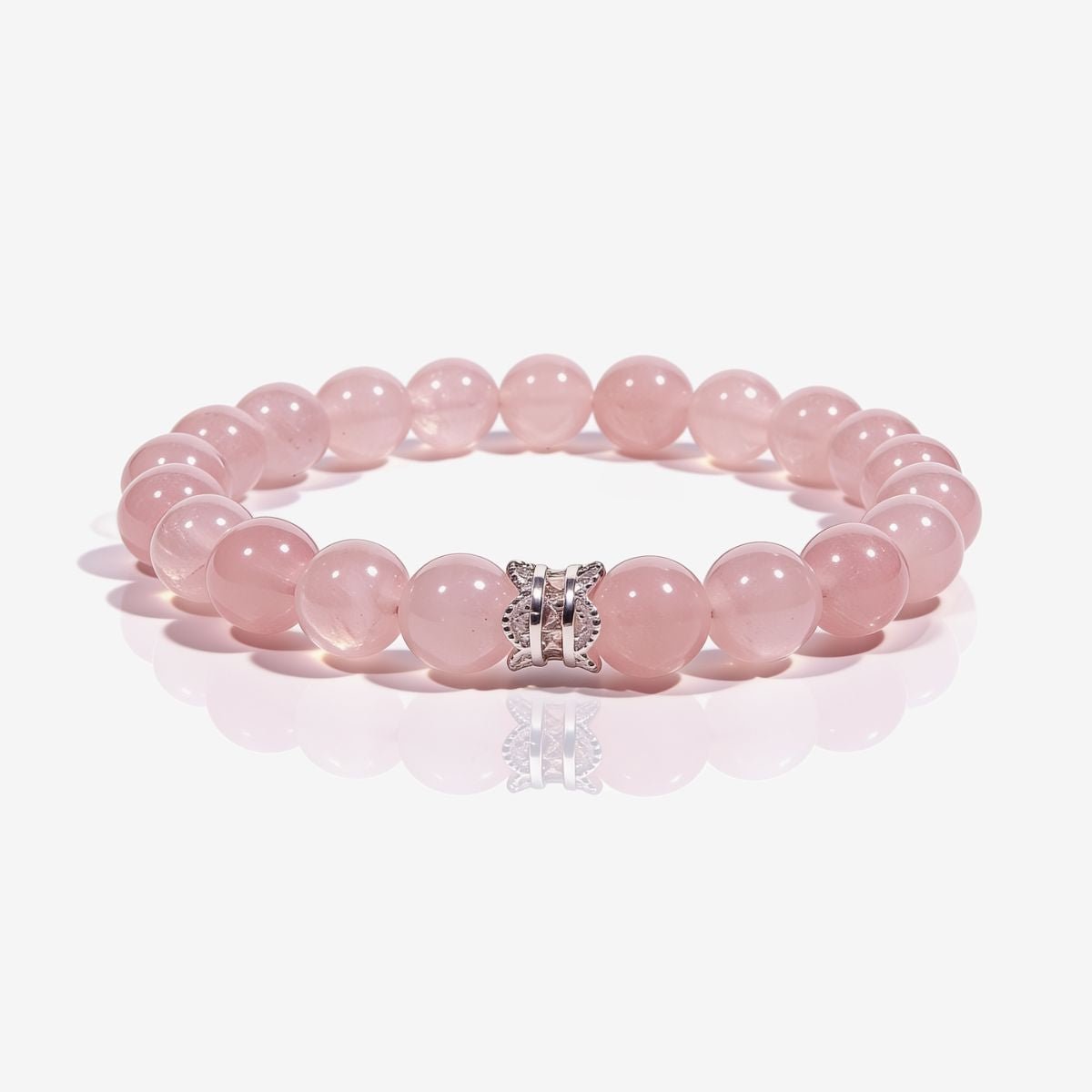 Serenity Blush Rose Quartz Bracelet by JWPatronus – natural crystal bracelet for women