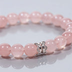 Serenity Blush Rose Quartz Bracelet by JWPatronus – natural crystal bracelet for women