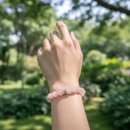 Serenity Blush Rose Quartz Bracelet by JWPatronus – natural crystal bracelet for women
