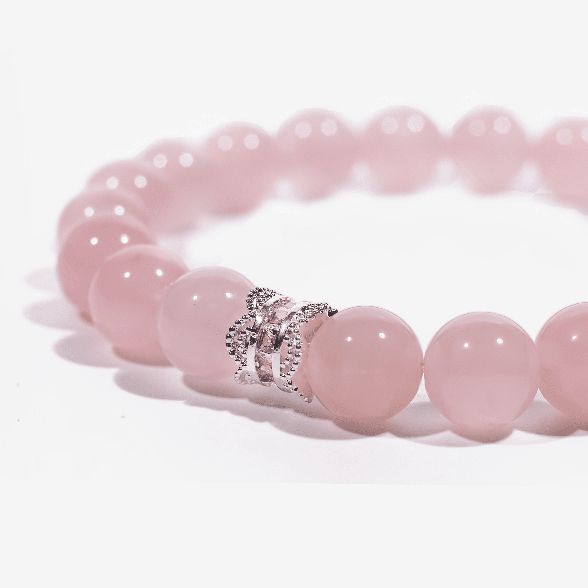 Serenity Heart Rose Quartz Bracelet by JWPatronus – natural crystal bracelet for women