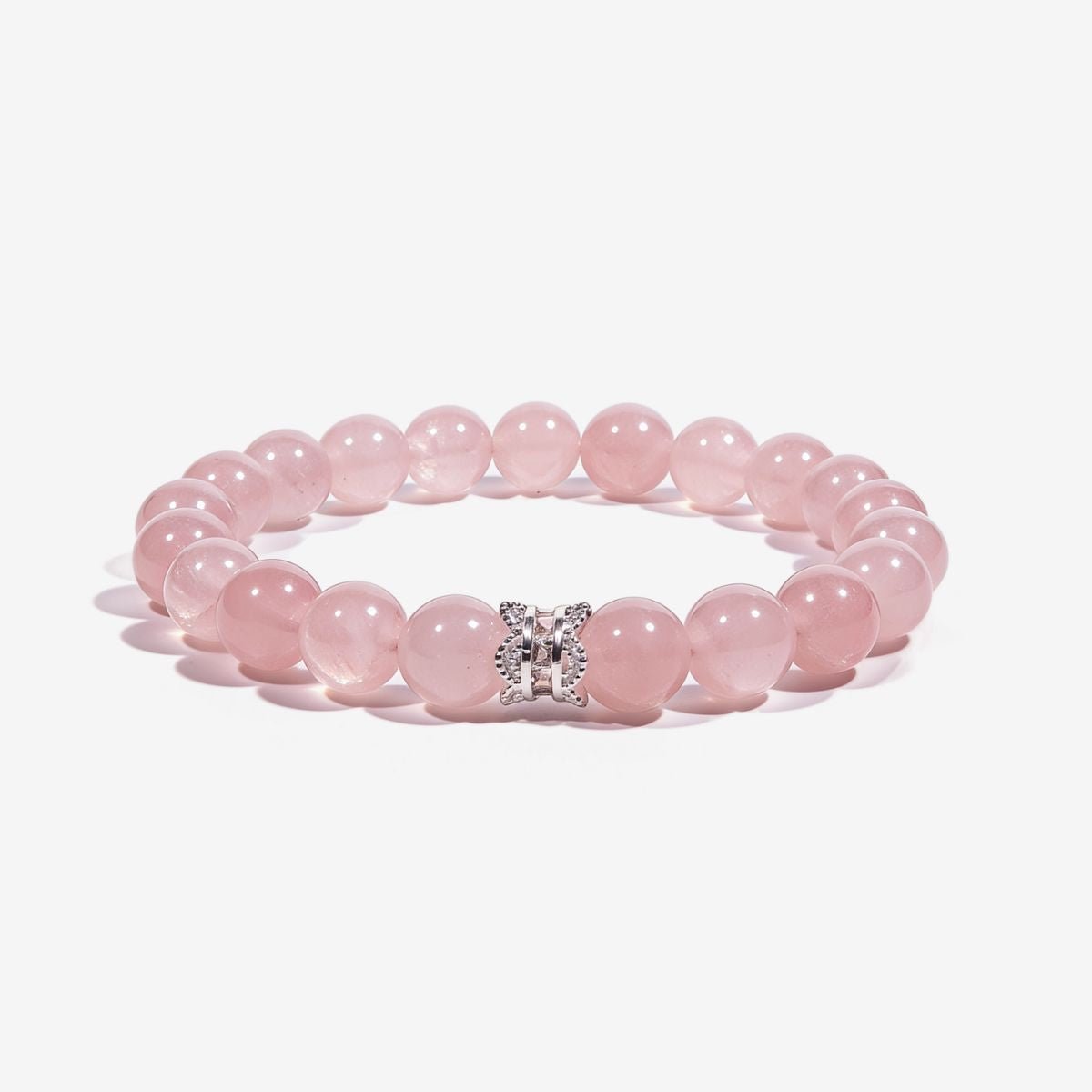 Serenity Heart Rose Quartz Bracelet by JWPatronus – natural crystal bracelet for women