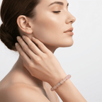 Serenity Heart Rose Quartz Bracelet by JWPatronus – natural crystal bracelet for women