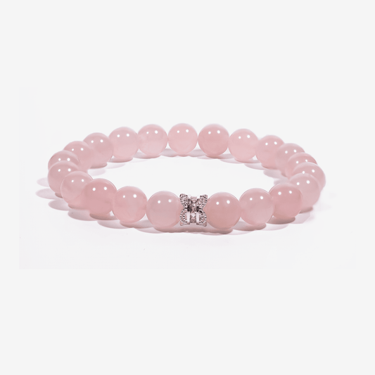 Serenity Heart Rose Quartz Bracelet by JWPatronus – natural crystal bracelet for women