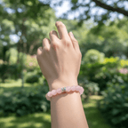Serenity Heart Rose Quartz Bracelet by JWPatronus – natural crystal bracelet for women