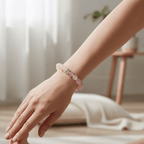 Serenity Heart Rose Quartz Bracelet by JWPatronus – natural crystal bracelet for women