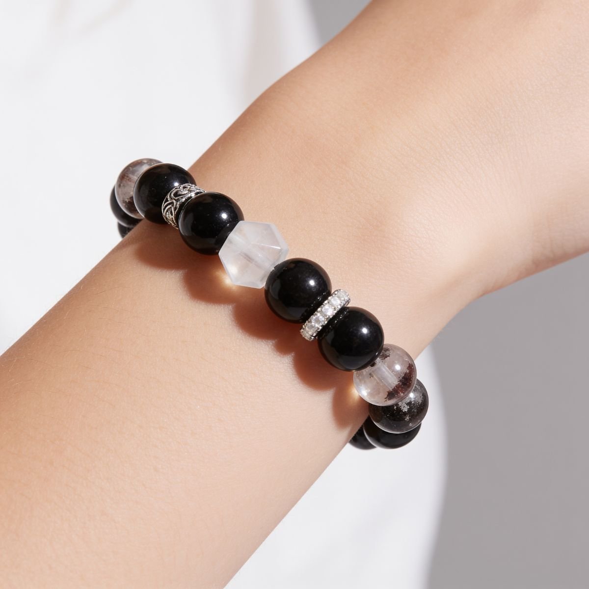 Shadow’s Embrace Obsidian Bracelet by JWPatronus – natural crystal bracelet for women