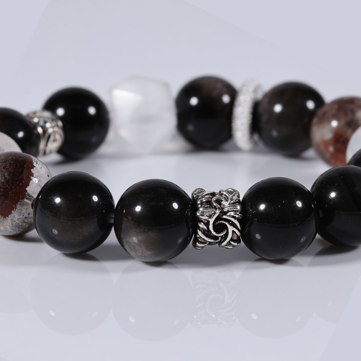 Shadow’s Embrace Obsidian Bracelet by JWPatronus – natural crystal bracelet for women