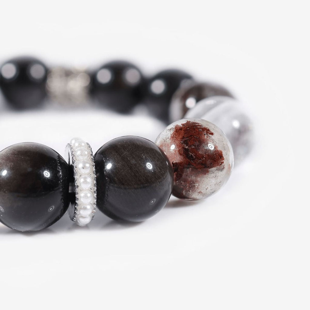 Shadow’s Embrace Obsidian Bracelet by JWPatronus – natural crystal bracelet for women