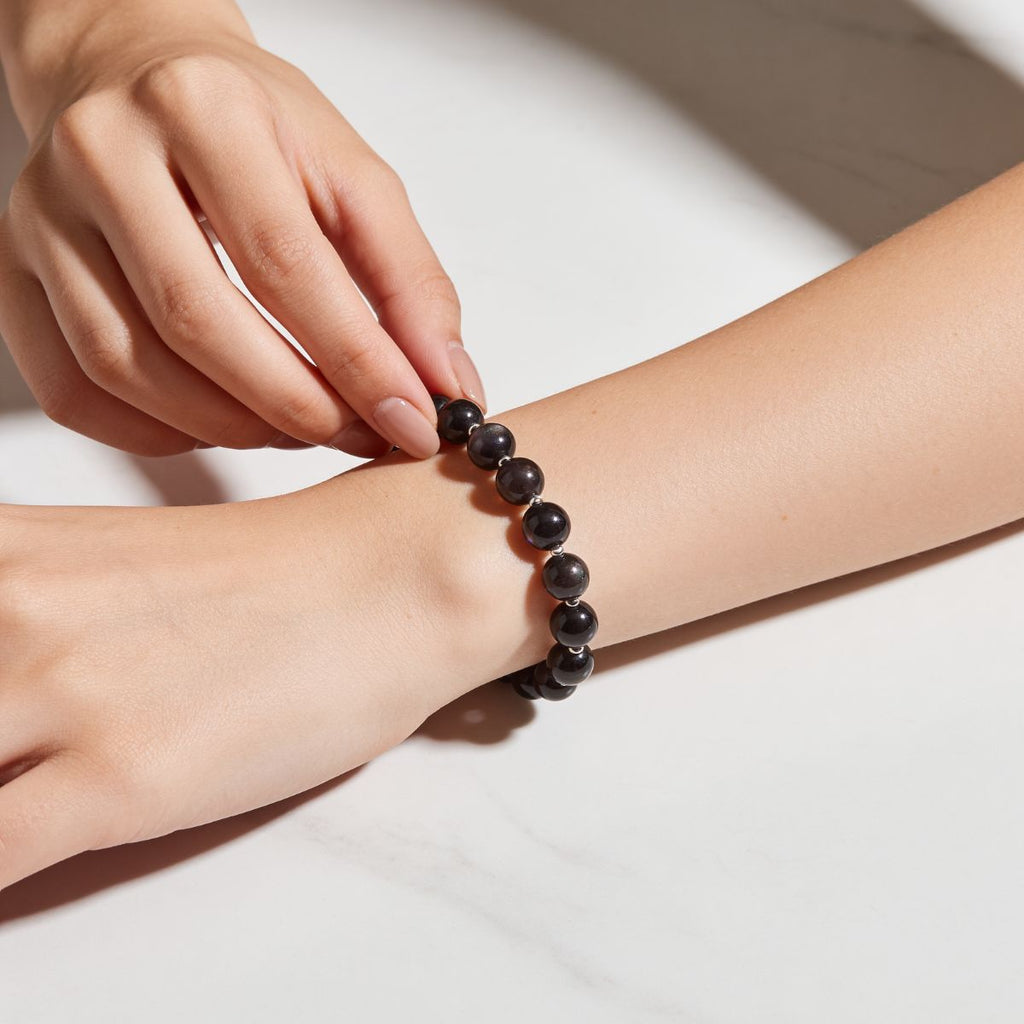 Silent Guardian Obsidian Bracelet by JWPatronus – natural crystal bracelet for women