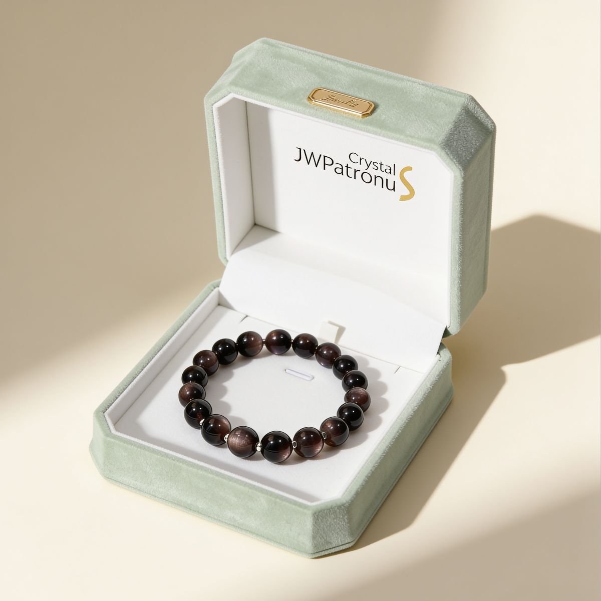 Silent Guardian Obsidian Bracelet by JWPatronus – natural crystal bracelet for women