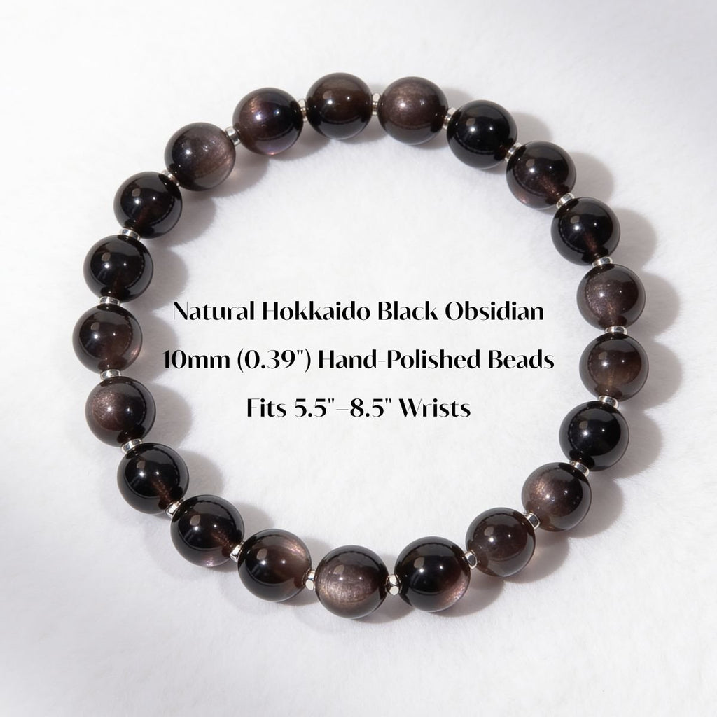 Silent Guardian Obsidian Bracelet by JWPatronus – natural crystal bracelet for women