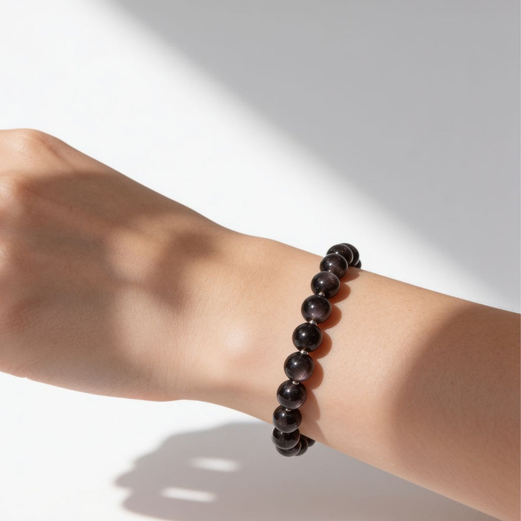 Silent Guardian Obsidian Bracelet by JWPatronus – natural crystal bracelet for women