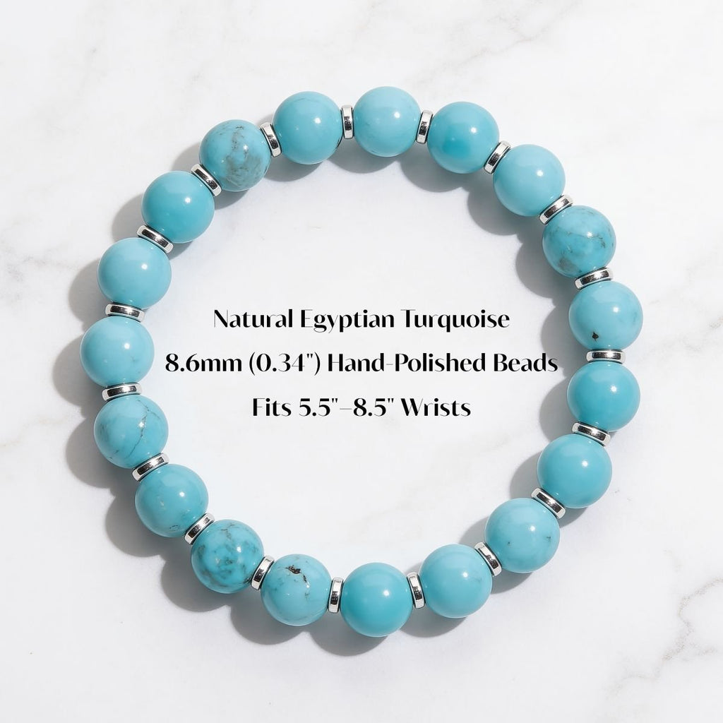 Skybound Turquoise Beaded Bracelet by JWPatronus – natural crystal bracelet for women