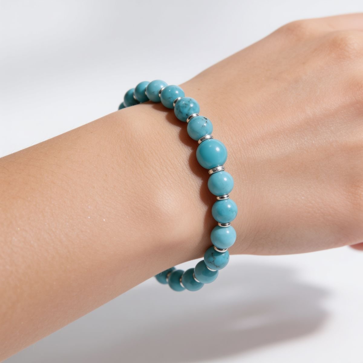 Skybound Turquoise Beaded Bracelet by JWPatronus – natural crystal bracelet for women