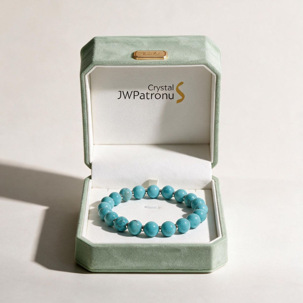 Skybound natural turquoise bracelet presented in gift-ready jewelry packaging
