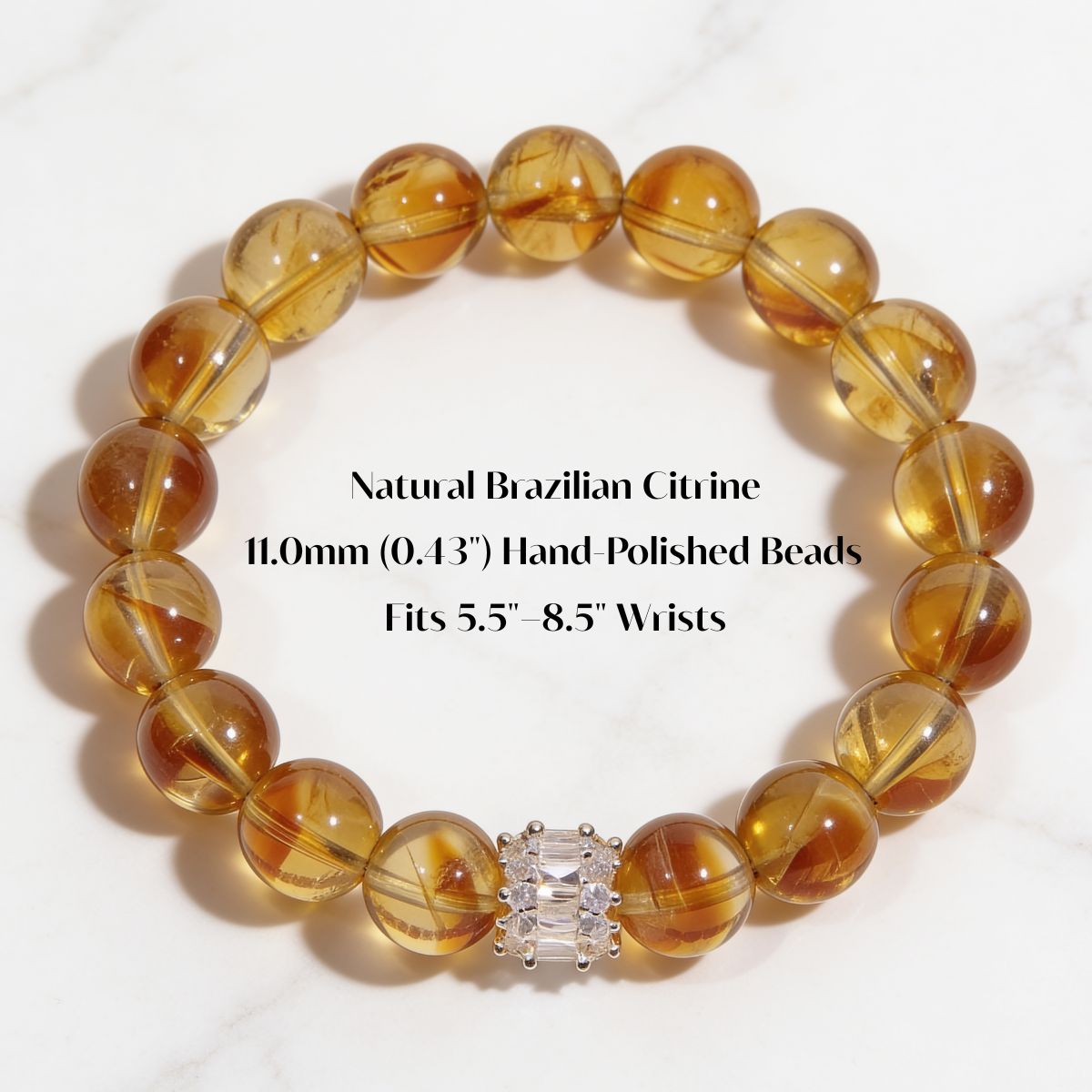 Solar Radiance Citrine Bracelet by JWPatronus – natural crystal bracelet for women