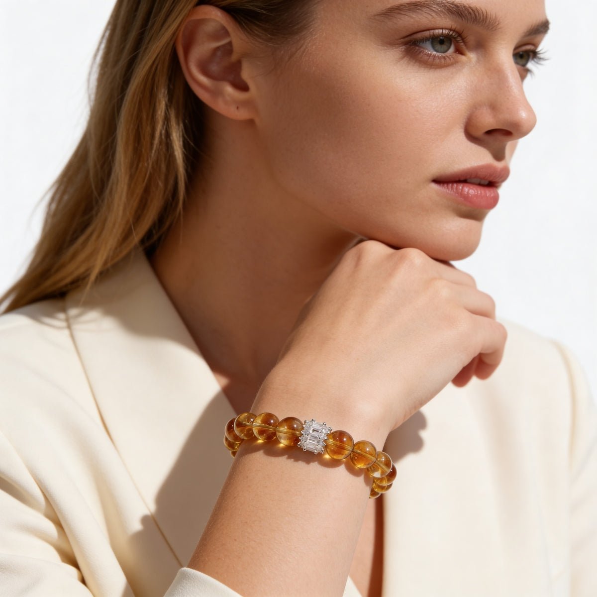 Solar Radiance Citrine Bracelet by JWPatronus – natural crystal bracelet for women