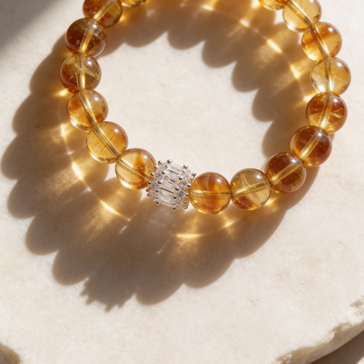 Solar Radiance Citrine Bracelet by JWPatronus – natural crystal bracelet for women